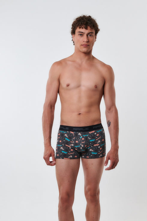 Ανδρικό Boxer Apple Σετ 2τεμ Μαύρο-Skate