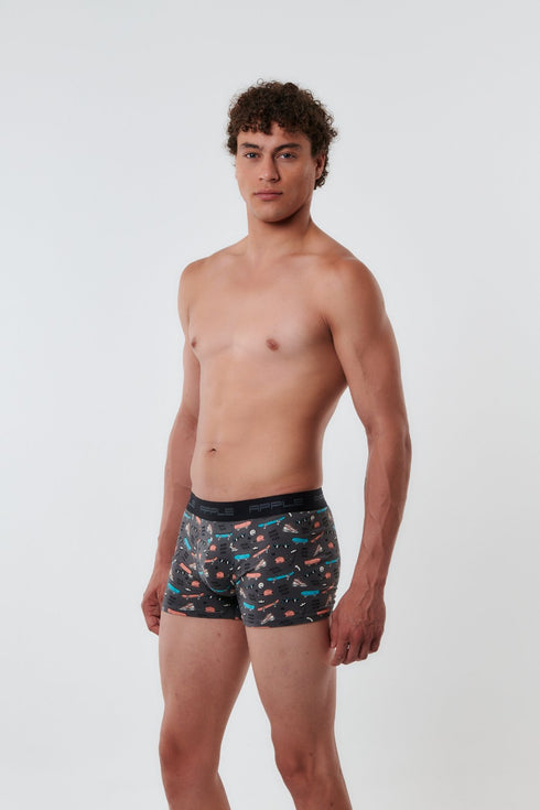 Ανδρικό Boxer Apple Σετ 2τεμ Μαύρο-Skate