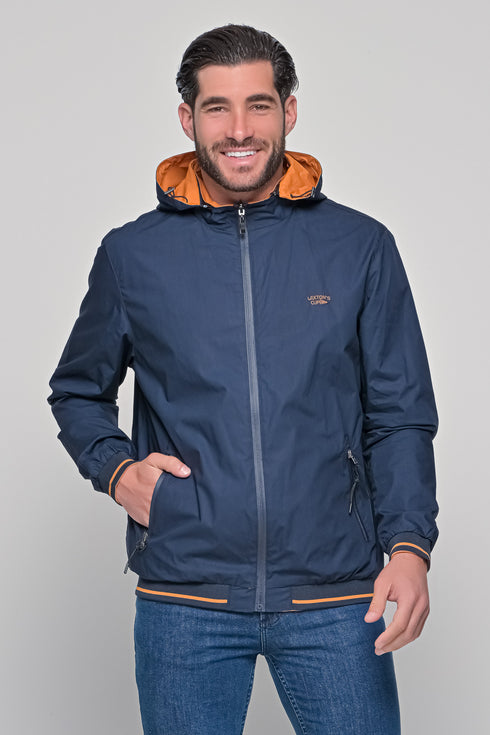 Ανδρικό Ανοιξιάτικο Μπουφάν Διπλής Όψεως Μπλε Lexton