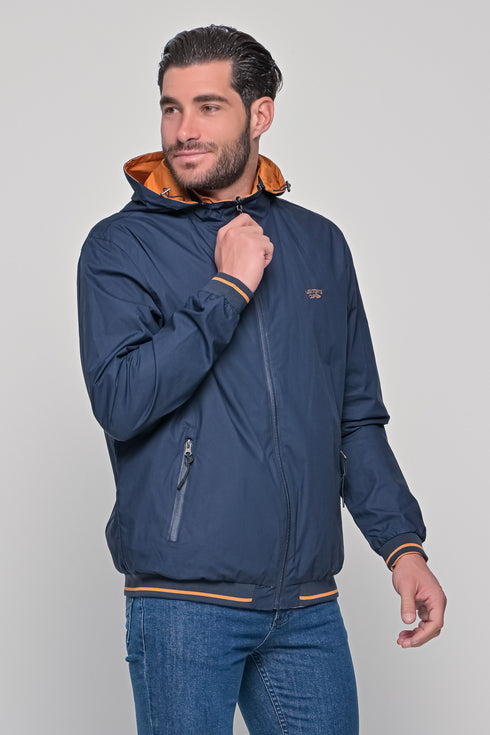 Ανδρικό Ανοιξιάτικο Μπουφάν Διπλής Όψεως Μπλε Lexton