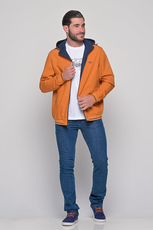 Ανδρικό Ανοιξιάτικο Μπουφάν Διπλής Όψεως Μπλε Lexton