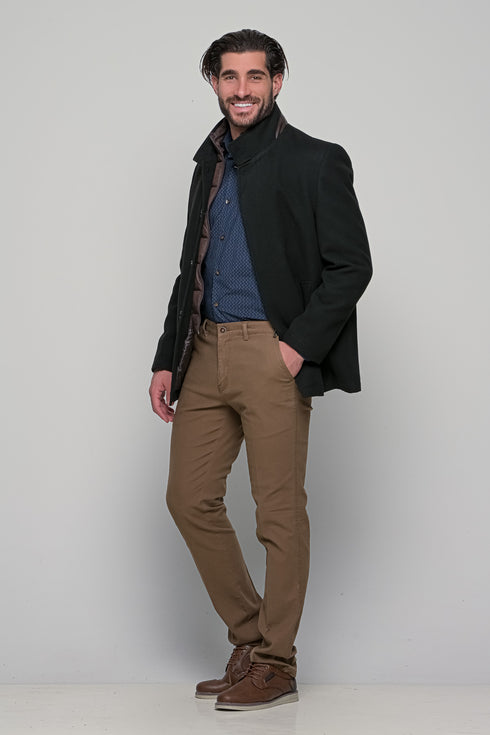 Ανδρικό Ημίπαλτο Κοντό Μαύρο Lexton