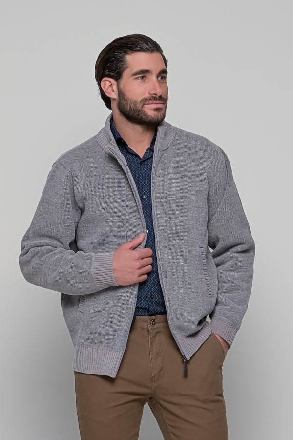 Ανδρική Ζακέτα Σενίλ Μπεζ Lexton