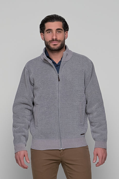 Ανδρική Ζακέτα Σενίλ Μπεζ Lexton