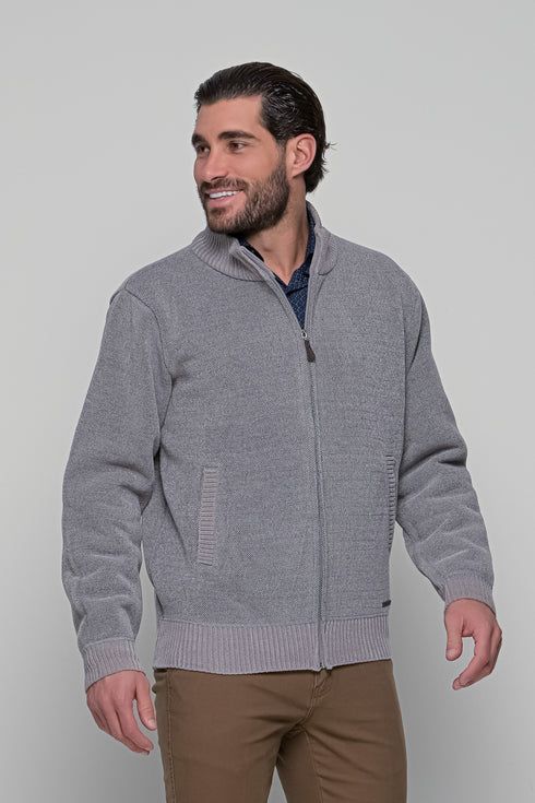 Ανδρική Ζακέτα Σενίλ Μπεζ Lexton