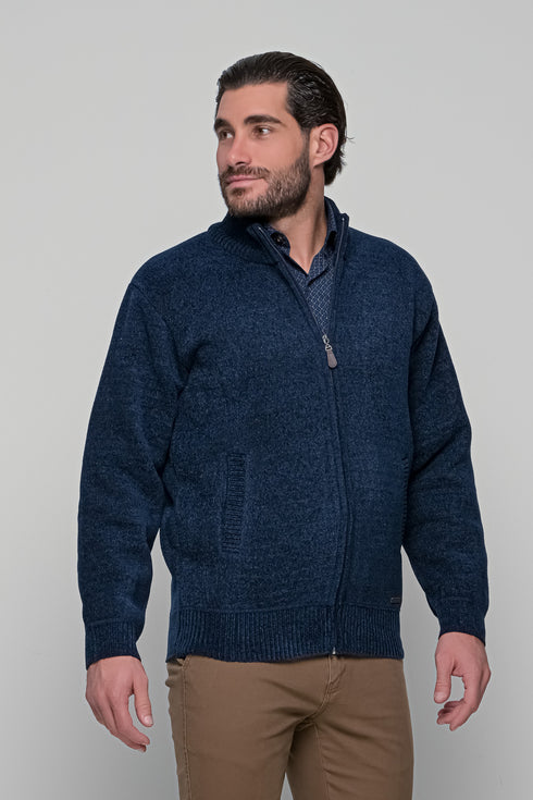 Ανδρική Ζακέτα Σενίλ Μπλε Lexton