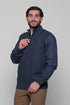 Ανδρική Πλεκτή Μπλούζα με Φερμουάρ Μπλε Lexton