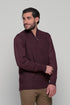 Ανδρική Πλεκτή Μπλούζα με Φερμουάρ Μπορντό Lexton
