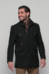 Ανδρικό Ημίπαλτο με Μόστρα Χρώμα Μαύρο