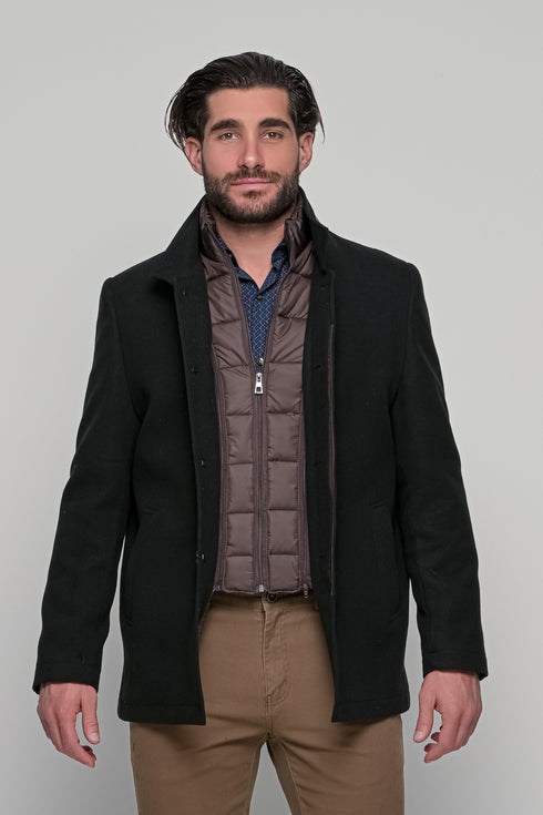 Ανδρικό Ημίπαλτο Κοντό Μαύρο Lexton