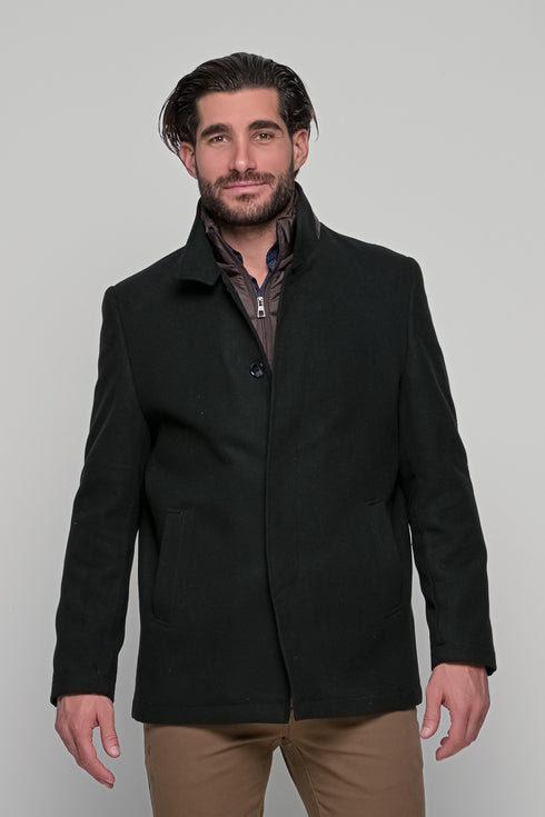 Ανδρικό Ημίπαλτο Κοντό Μαύρο Lexton