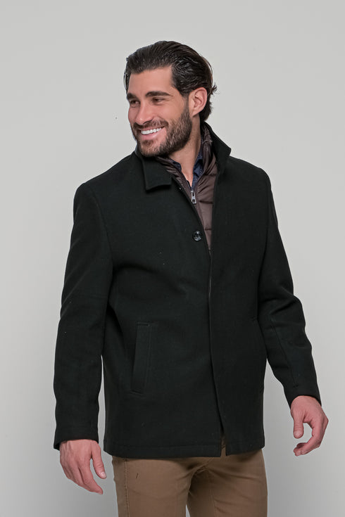 Ανδρικό Ημίπαλτο Κοντό Μαύρο Lexton