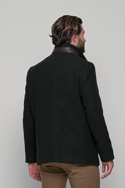 Ανδρικό Ημίπαλτο Κοντό Μαύρο Lexton