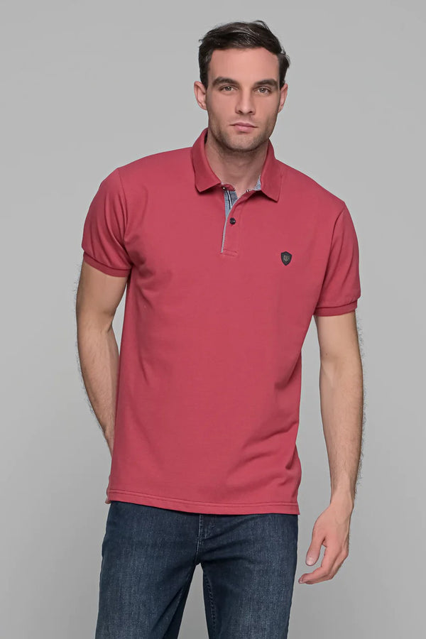 Ανδρικό Μπλουζάκι Πόλο Άνετη Γραμμή Ροζ Everbest