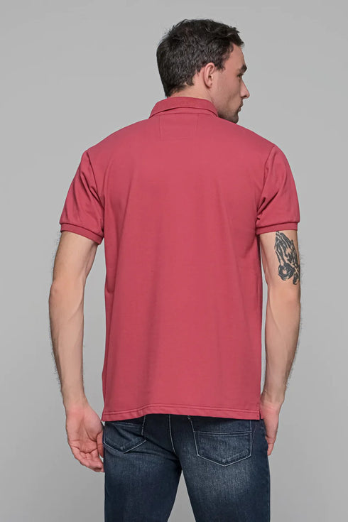 Ανδρικό Μπλουζάκι Πόλο Άνετη Γραμμή Ροζ Everbest
