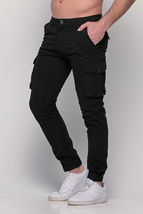 Ανδρικό Παντελόνι Cargo Χρώμα Μαύρο