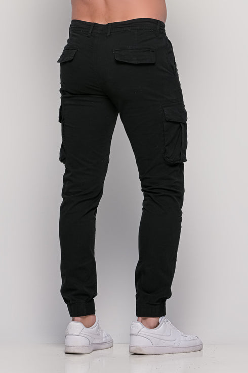 Ανδρικό Παντελόνι Cargo Χρώμα Μαύρο