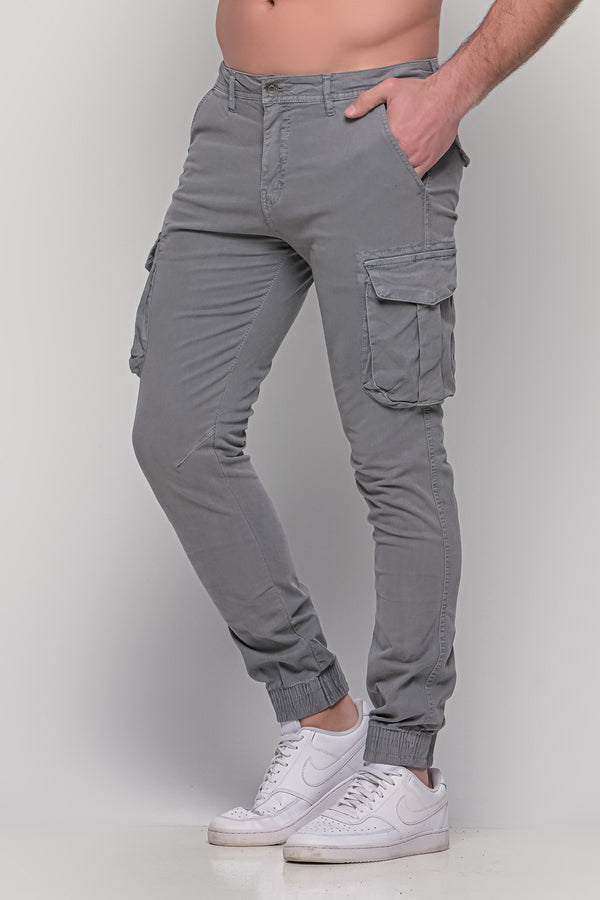 Ανδρικό Παντελόνι Cargo Χρώμα Γκρι