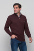 Ανδρικό Πουλόβερ με Half Zip Μπορντό NYT