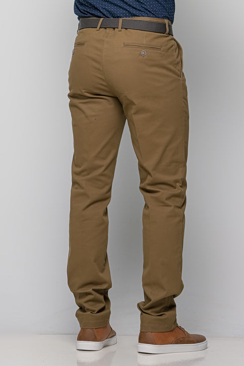 Ανδρικό Παντελόνι Chino Κανονική Γραμμή Χρώμα Πούρου NYT