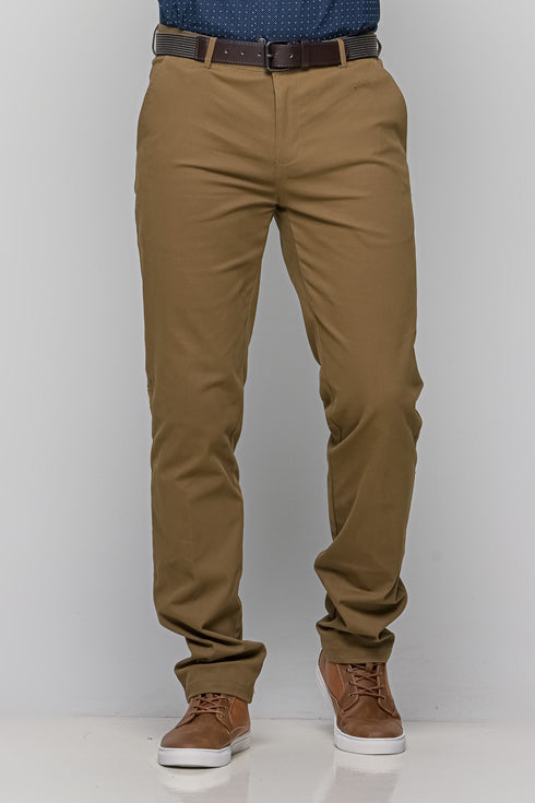 Ανδρικό Παντελόνι Chino Κανονική Γραμμή Χρώμα Πούρου NYT