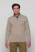 Ανδρικό Πουλόβερ με Half Zip Μπεζ NYT