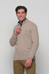Ανδρικό Πουλόβερ με Half Zip Μπεζ NYT
