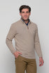 Ανδρικό Πουλόβερ με Half Zip Μπεζ NYT