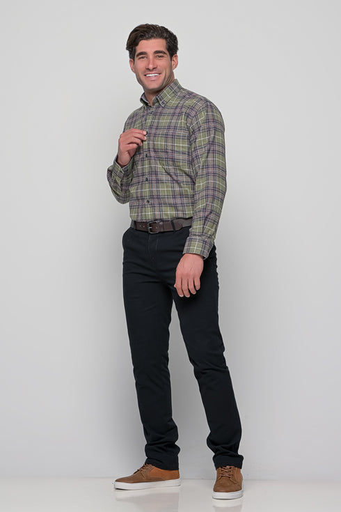 Ανδρικό Παντελόνι Chino Κανονική Γραμμή Blue Black NYT