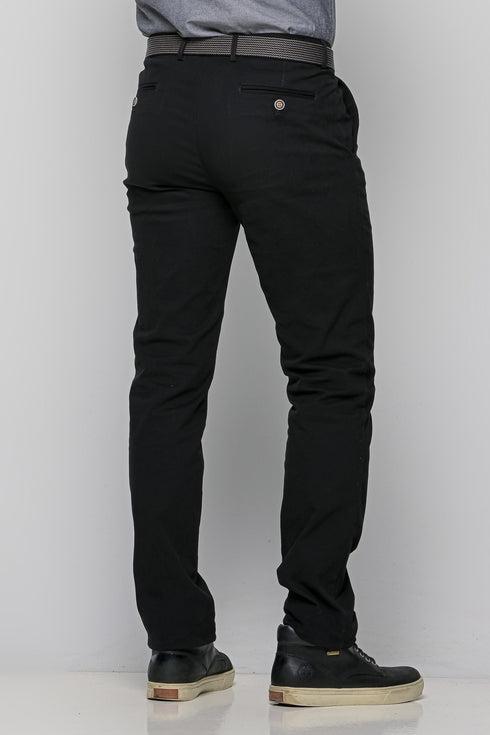 Ανδρικό Παντελόνι Chino Κανονική Γραμμή Μαύρο NYT