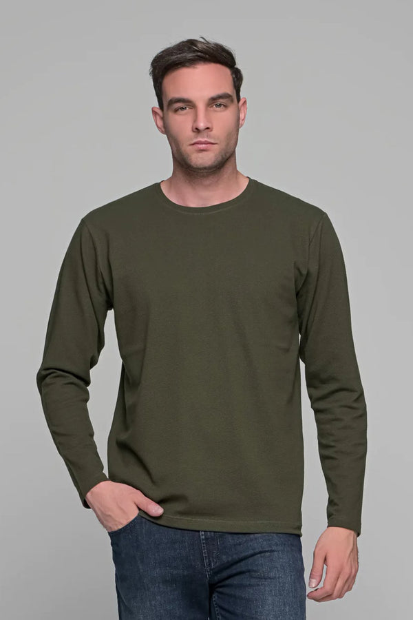 Ανδρική Μπλούζα Ριπ Άνετη Γραμμή Χακί Everbest