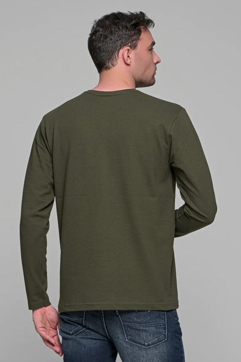 Ανδρική Μπλούζα Ριπ Άνετη Γραμμή Χακί Everbest