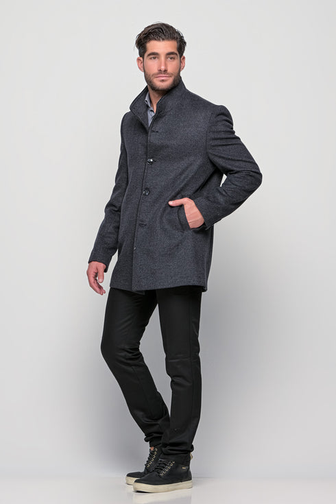 Ανδρικό Ημίπαλτο Γκρι Σκούρο Lexton