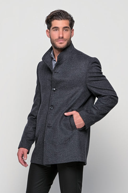 Ανδρικό Ημίπαλτο Γκρι Σκούρο Lexton