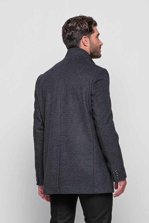 Ανδρικό Ημίπαλτο Γκρι Σκούρο Lexton