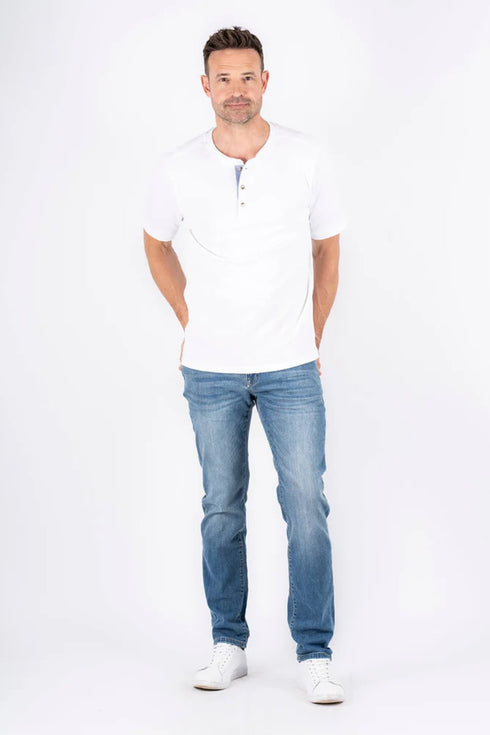 Ανδρικό Τζιν Παντελόνι Ίσια Γραμμή Μπλε Ξεβαμμένο PRE END