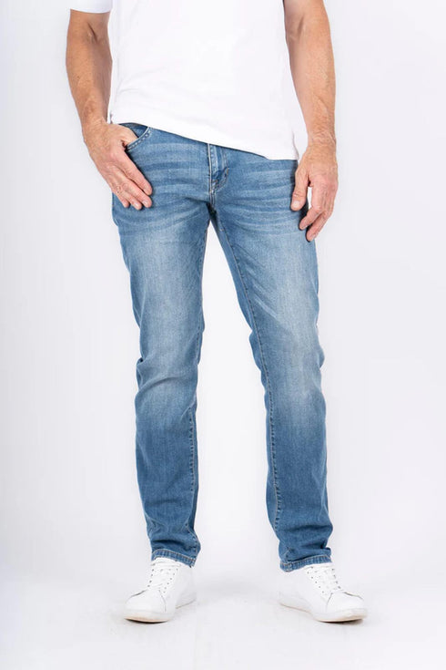 Ανδρικό Τζιν Παντελόνι Ίσια Γραμμή Μπλε Ξεβαμμένο PRE END