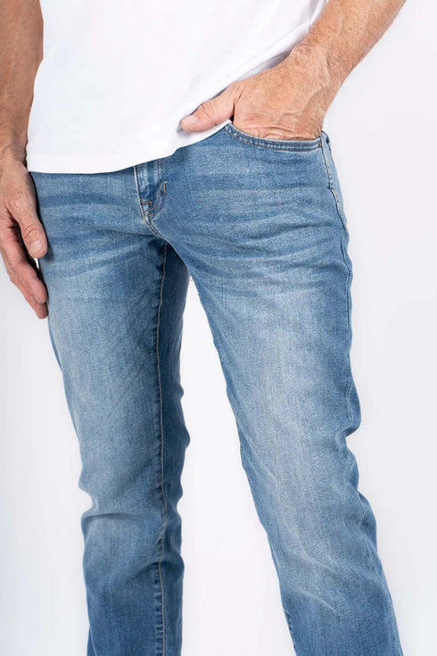 Ανδρικό Τζιν Παντελόνι Ίσια Γραμμή Μπλε Ξεβαμμένο PRE END