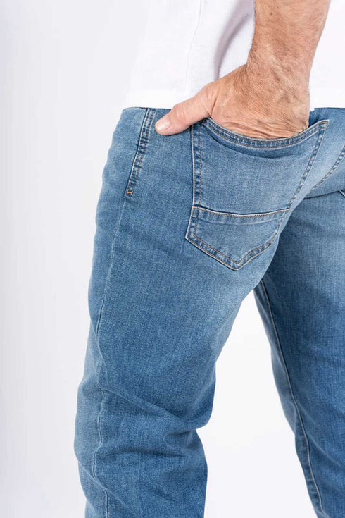 Ανδρικό Τζιν Παντελόνι Ίσια Γραμμή Μπλε Ξεβαμμένο PRE END