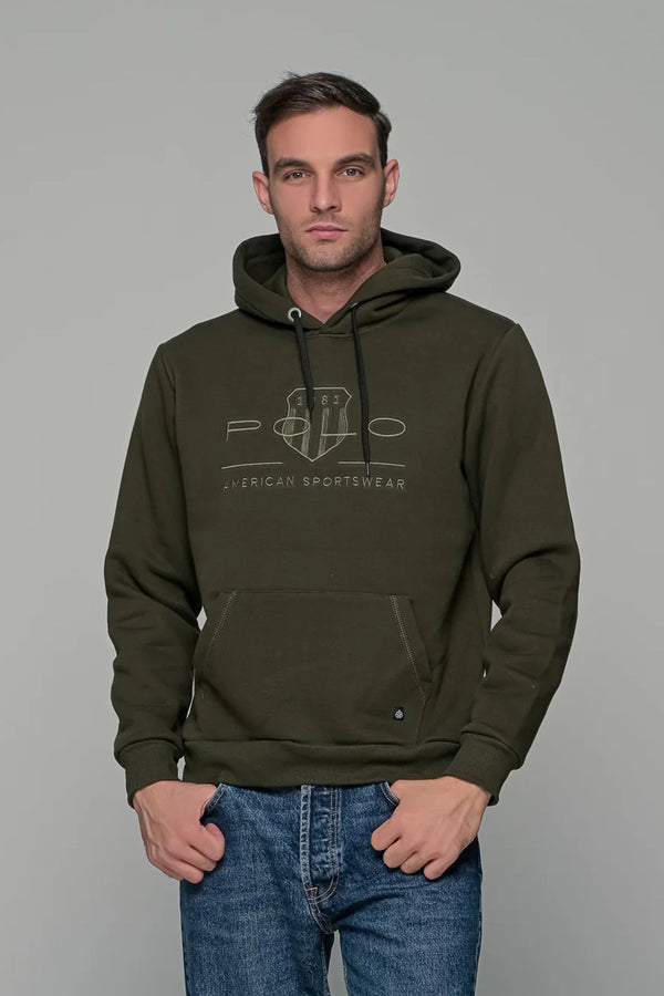 Ανδρικό Φούτερ Άνετη Γραμμή Λαδί Everbest