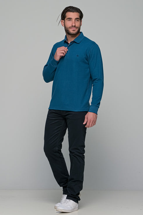 Ανδρικό Παντελόνι Πεντάτσεπο Κανονική Γραμμή Μπλε