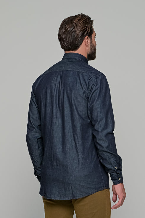 Ανδρικό Τζιν Πουκάμισο Χρώμα Μπλε Bradley