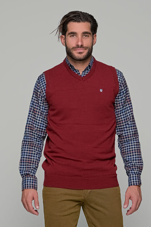 Ανδρική Πλεκτή Καζάκα Μπορντό NYT