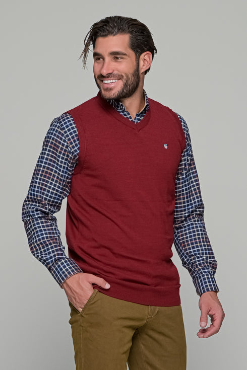 Ανδρική Πλεκτή Καζάκα Μπορντό NYT