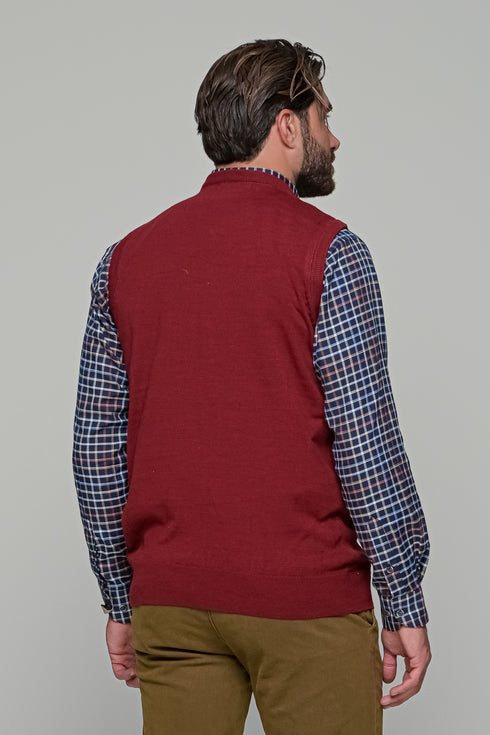 Ανδρική Πλεκτή Καζάκα Μπορντό NYT