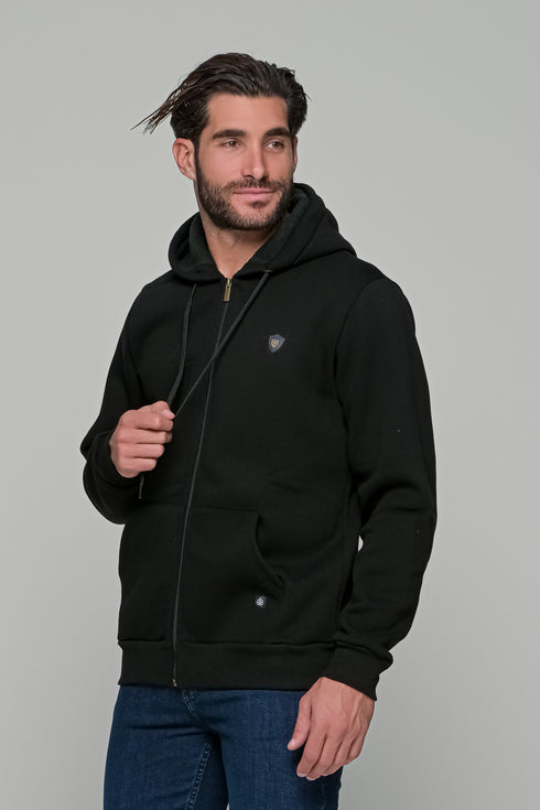 Ανδρική Ζακέτα Φούτερ Χρώμα Μαύρο Everbest