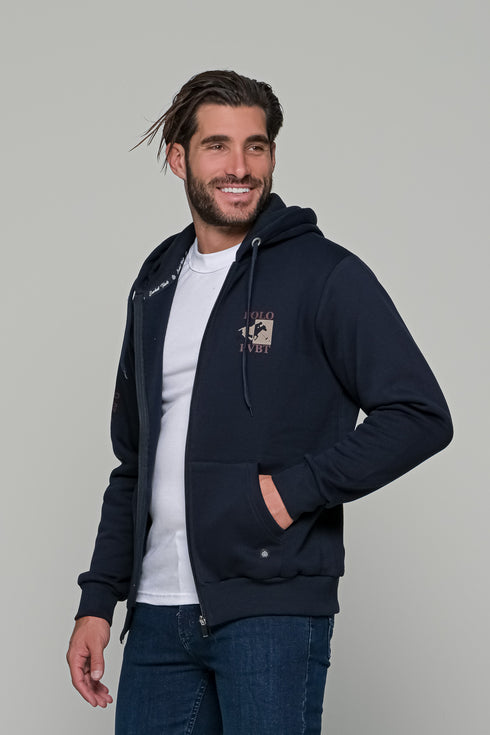 Ανδρική Ζακέτα Φούτερ Μπλε Με Τύπωμα Everbest