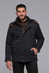 Ανδρικό Χειμωνιάτικο Μπουφάν με Κουκούλα Μαύρο NYT