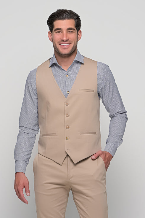 Ανδρικό Γιλέκο Χρώμα Μπεζ Brand's