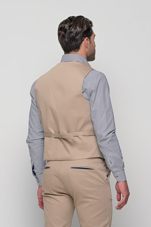 Ανδρικό Γιλέκο Χρώμα Μπεζ Brand's